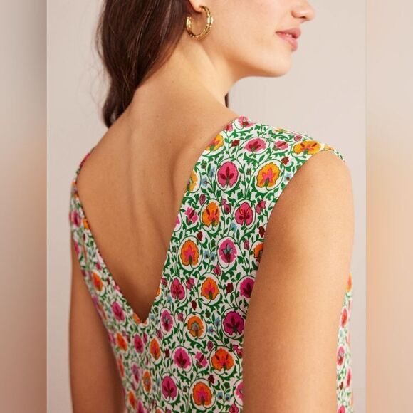 Boden Jersey Shift Dress in Green Enchanting Bloom Size 8 Regular - Picture 4 of 8